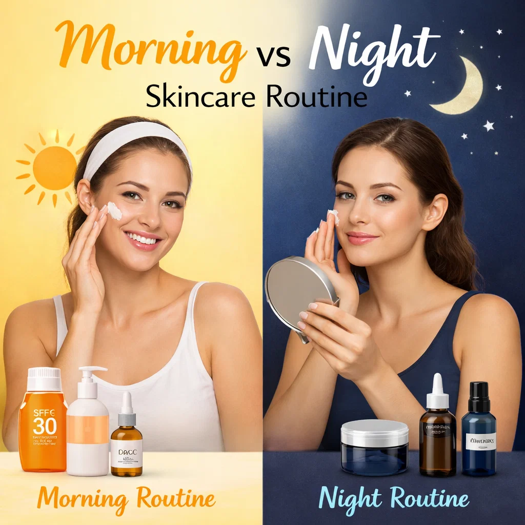 Dr. Ankit Mehra explaining morning vs night skincare routine for Indian skin types